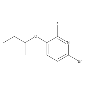 6-Bromo-3-(butan-2-yloxy)-2-fluoropyridine结构式