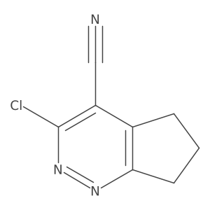 3-chloro-5H,6H,7H-cyclopenta[c]pyridazine-4-carbonitrile结构式