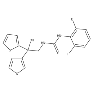 1-(2,6-Difluorophenyl)-3-[2-hydroxy-2-(thiophen-2-yl)-2-(thiophen-3-yl)ethyl]urea Structure