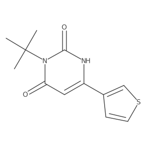 3-Tert-butyl-6-(thiophen-3-yl)-1,2,3,4-tetrahydropyrimidine-2,4-dione结构式