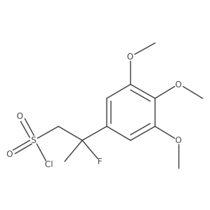 2-Fluoro-2-(3,4,5-trimethoxyphenyl)propane-1-sulfonyl chloride结构式