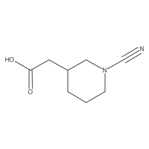 3-Piperidineacetic acid, 1-cyano- Structure