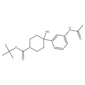 Tert-butyl 4-(3-acetamidophenyl)-4-aminopiperidine-1-carboxylate Structure