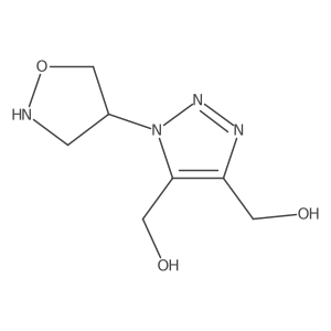 [4-(hydroxymethyl)-1-[(4S)-1,2-oxazolidin-4-yl]-1H-1,2,3-triazol-5-yl]methanol Structure