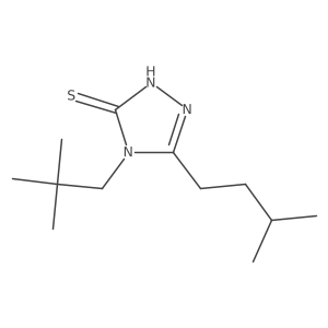 4-(2,2-dimethylpropyl)-5-(3-methylbutyl)-4H-1,2,4-triazole-3-thiol结构式