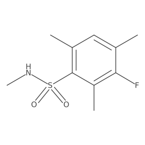 3-fluoro-N,2,4,6-tetramethylbenzene-1-sulfonamide结构式