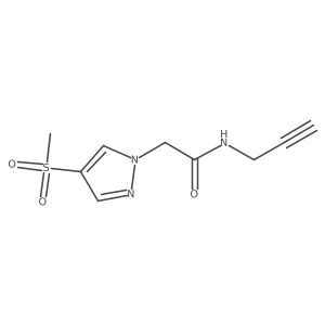 2-(4-methanesulfonyl-1H-pyrazol-1-yl)-N-(prop-2-yn-1-yl)acetamide结构式