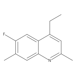 4-Ethyl-6-fluoro-2,7-dimethylquinoline Structure