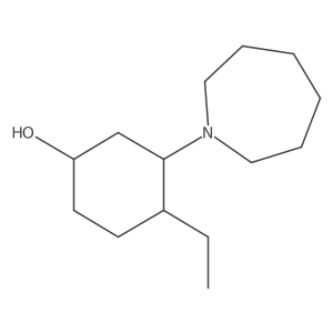 3-(Azepan-1-yl)-4-ethylcyclohexan-1-ol结构式