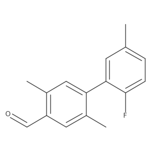 4-(2-Fluoro-5-methylphenyl)-2,5-dimethylbenzaldehyde结构式