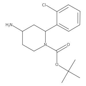 Tert-butyl 4-amino-2-(2-chlorophenyl)piperidine-1-carboxylate结构式