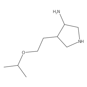 rac-(3R,4R)-4-[2-(propan-2-yloxy)ethyl]pyrrolidin-3-amine结构式