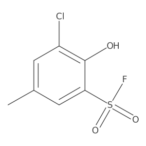 3-Chloro-2-hydroxy-5-methylbenzene-1-sulfonyl fluoride结构式