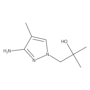 1-(3-amino-4-methyl-1H-pyrazol-1-yl)-2-methylpropan-2-ol结构式