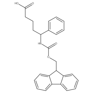 5-({[(9H-fluoren-9-yl)methoxy]carbonyl}amino)-5-phenylpentanoic acid Structure