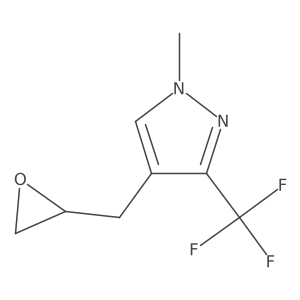 1-methyl-4-[(oxiran-2-yl)methyl]-3-(trifluoromethyl)-1H-pyrazole结构式