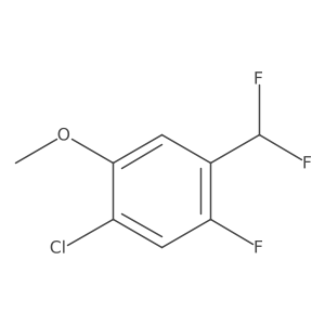 1-Chloro-4-(difluoromethyl)-5-fluoro-2-methoxybenzene结构式