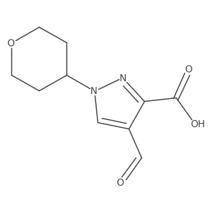 4-formyl-1-(oxan-4-yl)-1H-pyrazole-3-carboxylic acid Structure