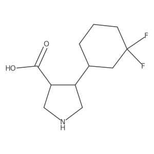 4-(3,3-Difluorocyclohexyl)pyrrolidine-3-carboxylic acid Structure