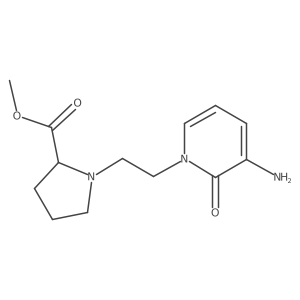 Methyl (2-(3-amino-2-oxopyridin-1(2H)-yl)ethyl)-D-prolinate结构式