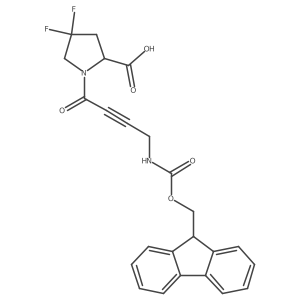 (2S)-1-[4-({[(9H-fluoren-9-yl)methoxy]carbonyl}amino)but-2-ynoyl]-4,4-difluoropyrrolidine-2-carboxylic acid结构式