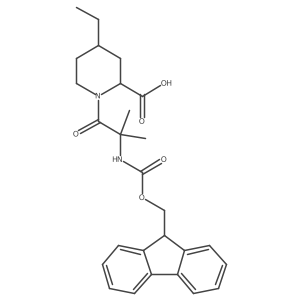 4-ethyl-1-[2-({[(9H-fluoren-9-yl)methoxy]carbonyl}amino)-2-methylpropanoyl]piperidine-2-carboxylic acid Structure