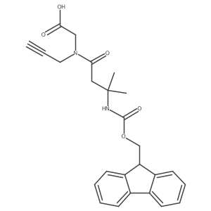 2-[3-({[(9H-fluoren-9-yl)methoxy]carbonyl}amino)-3-methyl-N-(prop-2-yn-1-yl)butanamido]acetic acid Structure