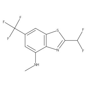 2-(difluoromethyl)-N-methyl-6-(trifluoromethyl)-1,3-benzothiazol-4-amine结构式