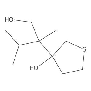 3-(1-Hydroxy-2,3-dimethylbutan-2-yl)thiolan-3-ol结构式