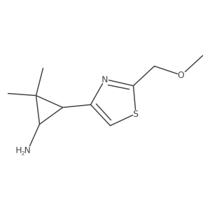 rac-(1R,3S)-3-[2-(methoxymethyl)-1,3-thiazol-4-yl]-2,2-dimethylcyclopropan-1-amine Structure