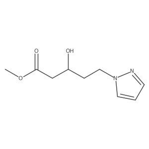 methyl (3R)-3-hydroxy-5-(1H-pyrazol-1-yl)pentanoate结构式