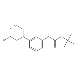 4-Amino-3-(3-{[(tert-butoxy)carbonyl]amino}phenyl)butanoic acid Structure
