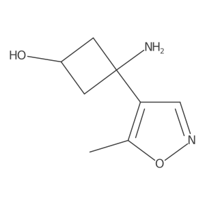 3-Amino-3-(5-methyl-1,2-oxazol-4-yl)cyclobutan-1-ol Structure