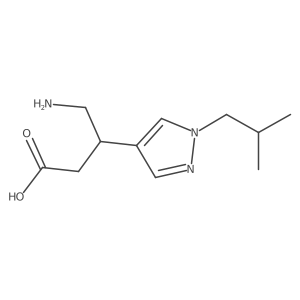 4-amino-3-[1-(2-methylpropyl)-1H-pyrazol-4-yl]butanoic acid Structure