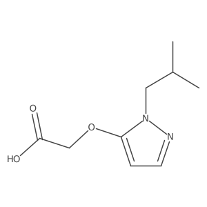 2-{[1-(2-methylpropyl)-1H-pyrazol-5-yl]oxy}acetic acid Structure