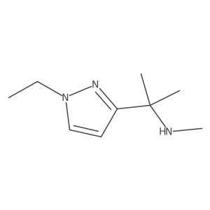 [2-(1-ethyl-1H-pyrazol-3-yl)propan-2-yl](methyl)amine结构式