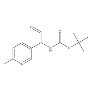 tert-butyl N-[1-(6-fluoropyridin-3-yl)-2-oxoethyl]carbamate结构式