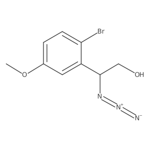 2-Azido-2-(2-bromo-5-methoxyphenyl)ethan-1-ol Structure
