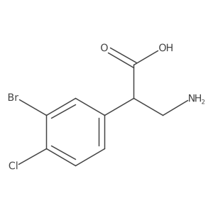 3-Amino-2-(3-bromo-4-chlorophenyl)propanoic acid结构式