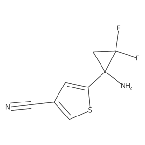 5-(1-Amino-2,2-difluorocyclopropyl)thiophene-3-carbonitrile结构式