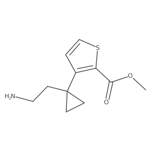 Methyl 3-[1-(2-aminoethyl)cyclopropyl]thiophene-2-carboxylate结构式