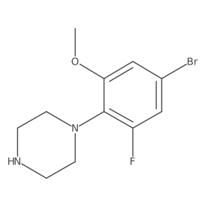 1-(4-Bromo-2-fluoro-6-methoxyphenyl)piperazine Structure