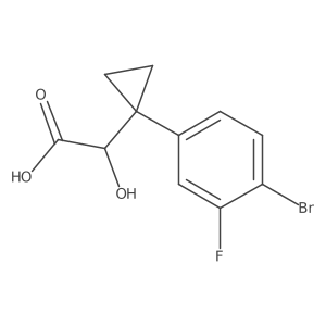 2-[1-(4-Bromo-3-fluorophenyl)cyclopropyl]-2-hydroxyacetic acid结构式