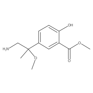 Methyl 5-(1-amino-2-methoxypropan-2-yl)-2-hydroxybenzoate结构式