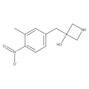 3-[(3-Methyl-4-nitrophenyl)methyl]azetidin-3-ol Structure