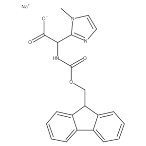 Sodium;2-(9H-fluoren-9-ylmethoxycarbonylamino)-2-(1-methylimidazol-2-yl)acetate Structure