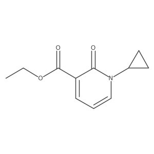 Ethyl 1-cyclopropyl-2-oxo-1,2-dihydropyridine-3-carboxylate结构式