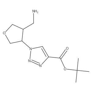 Tert-butyl 1-[(3S,4S)-4-(aminomethyl)oxolan-3-yl]triazole-4-carboxylate Structure