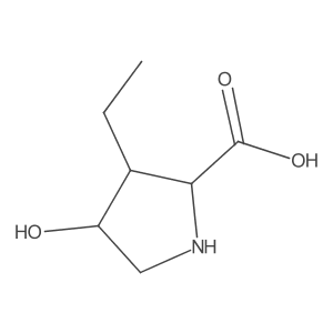 (2S,3S,4R)-3-Ethyl-4-hydroxypyrrolidine-2-carboxylic acid结构式