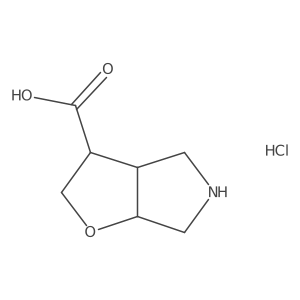 (3S,3As,6aS)-3,3a,4,5,6,6a-hexahydro-2H-furo[2,3-c]pyrrole-3-carboxylic acid;hydrochloride Structure